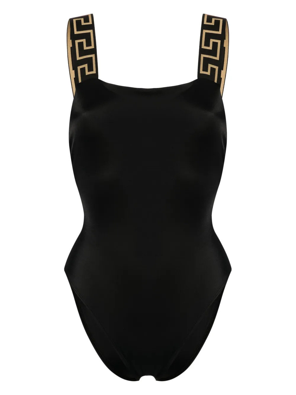 Versace Greca Border one-piece swimsuit - Black | Farfetch Global