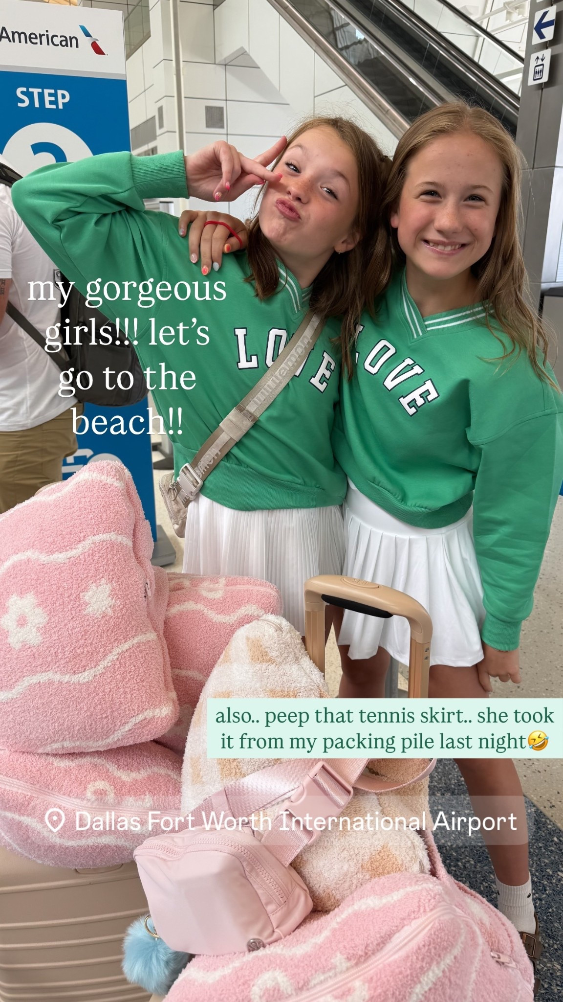 also.. peep that tennis skirt.. she took it from my packing pile last night🤣 my gorgeous girls!!! let’s go to the beach!! @pinklily  @shopstaykation 

#LTKKids #LTKFamily #LTKTravel