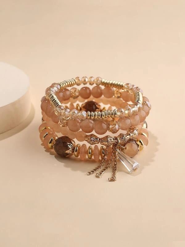 4pcs Crystal Decor Beaded Bracelet
   SKU: swbracele18200904705      
          (9999+ Reviews)
 ... | SHEIN