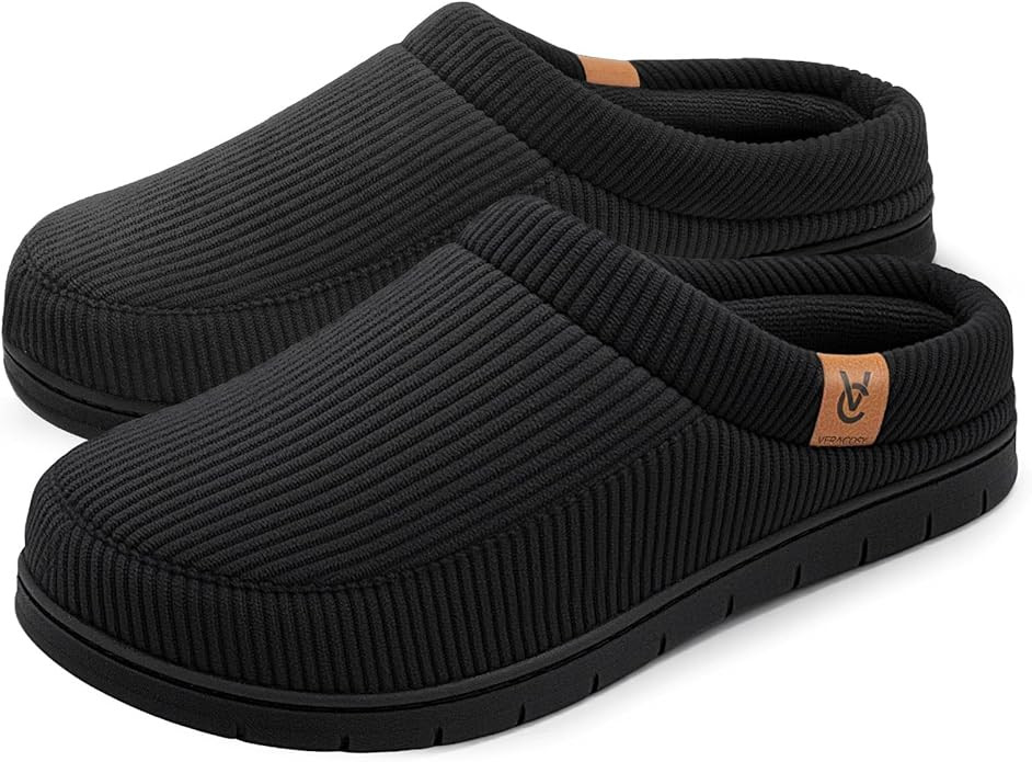 VeraCosy Men's Moccasin Slippers Comfy Soft Durable Slip-on Indoor Memory Foam House Shoes | Amazon (US)