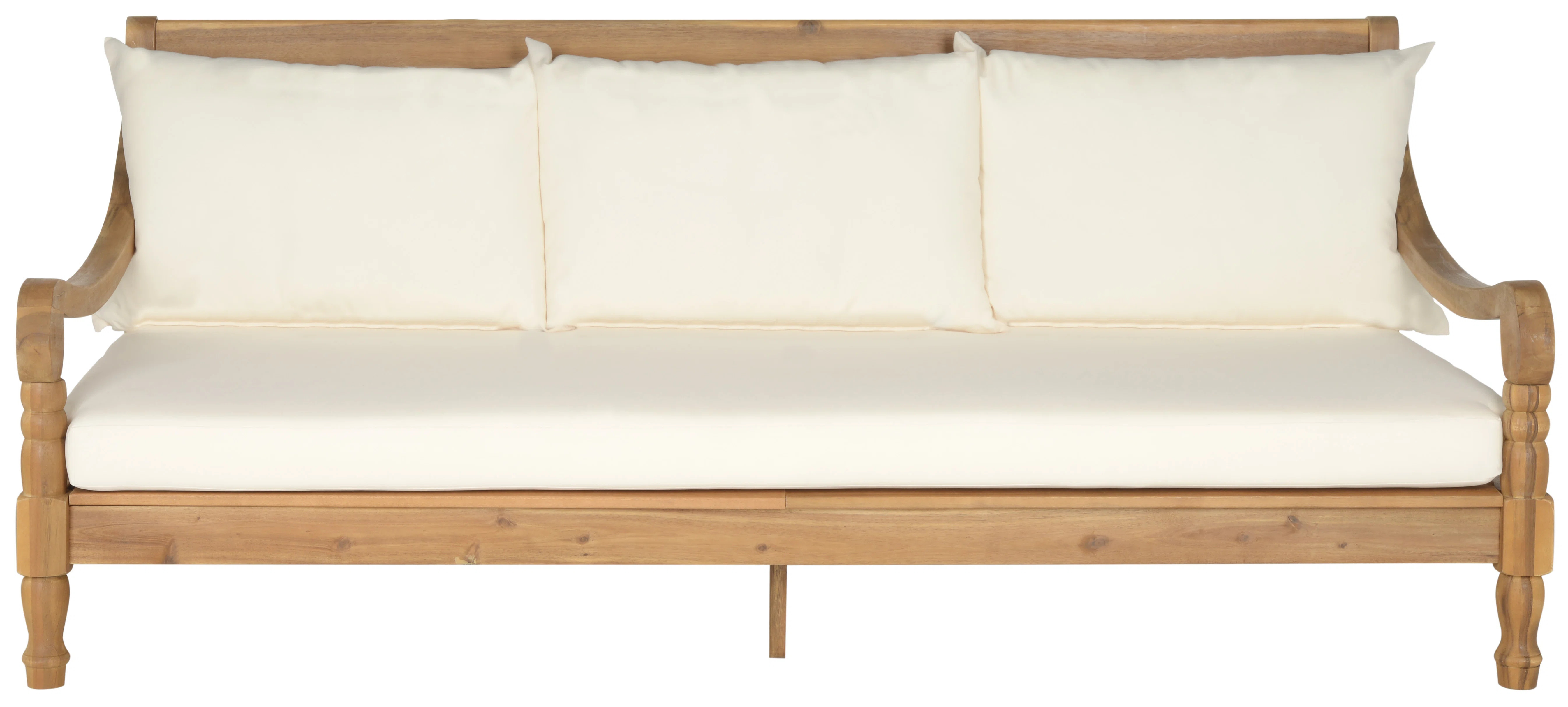 71.7'' Wide Straight Acacia Patio Daybed with Cushions | Wayfair North America