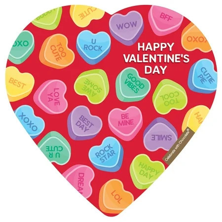 Elmer Chocolate Assorted Chocolate Social Media Conversation Heart 2oz 5 Pieces | Walmart (US)
