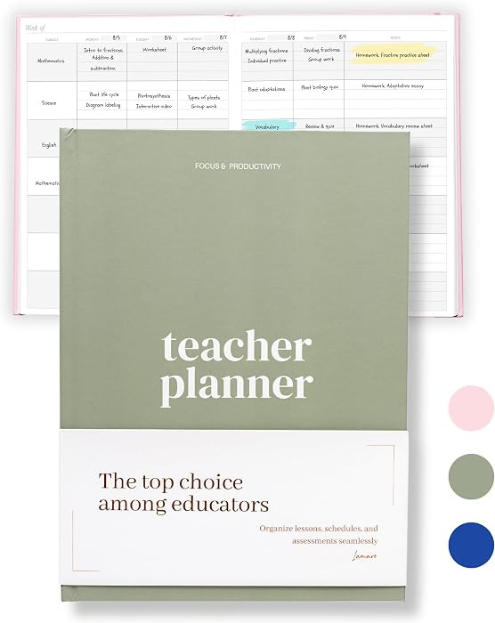 Lamare Teacher Planner 2026-2027 Academic Year \u2013 Undated Lesson Plan Book | Amazon (US)