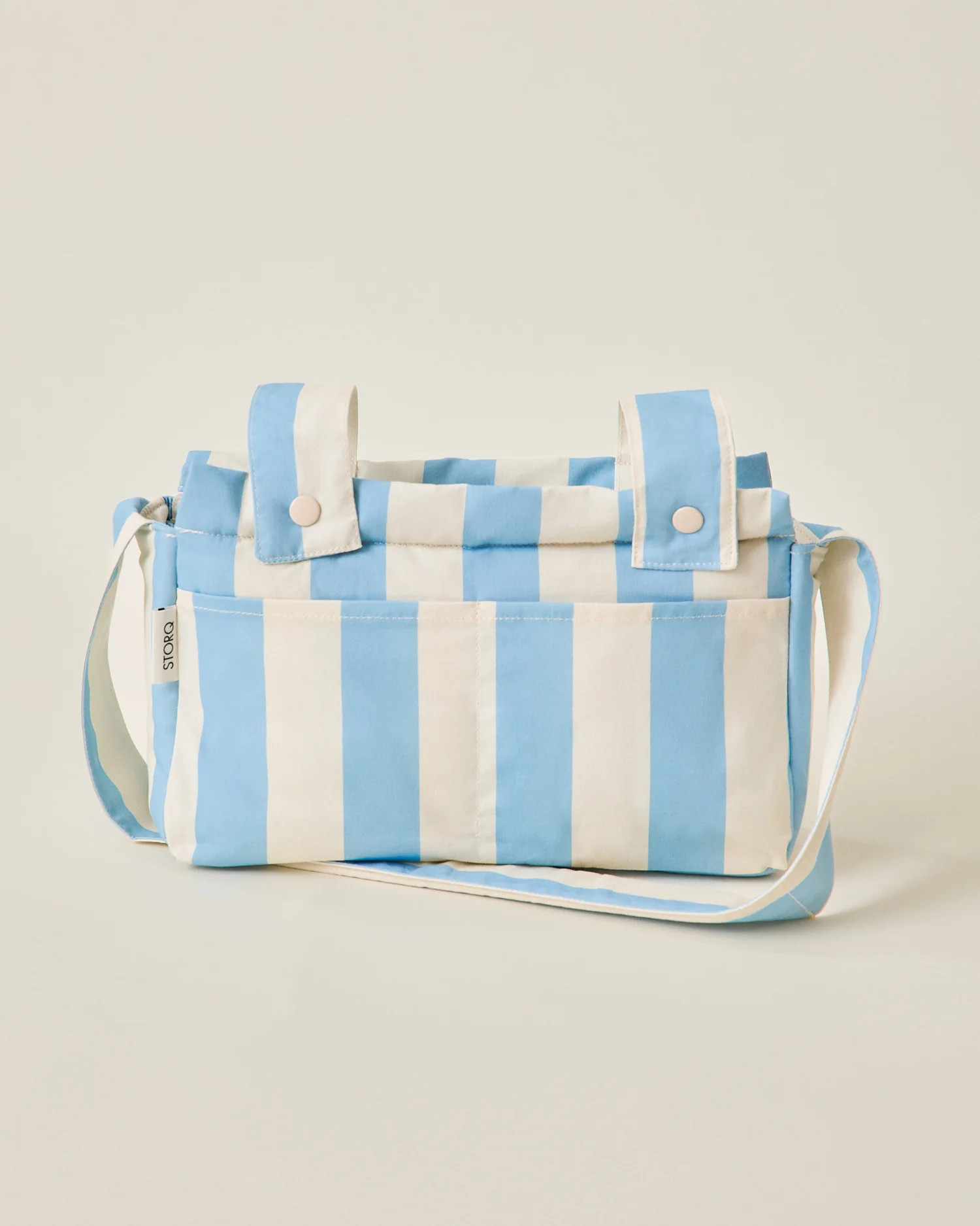 Universal Baby Stroller Organizer Bag Converts To Crossbody | Blue Wide Stripe - Storq by Kindred... | Kindred Bravely