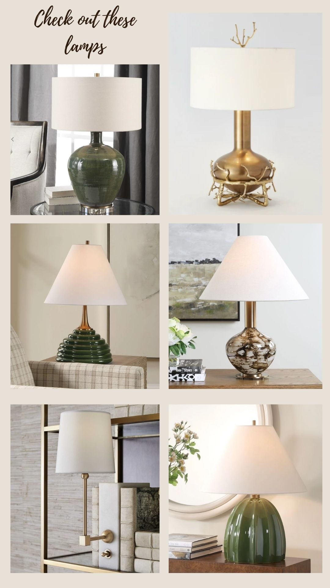 Check out these lamps!! 



#LTKHome