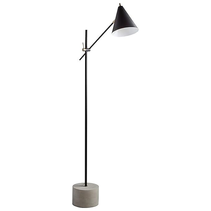 Rivet Mid-Century Modern Steel Floor Lamp With Cone Shade And Light Bulb - 9.5 x 19 x 57 Inches, ... | Amazon (US)