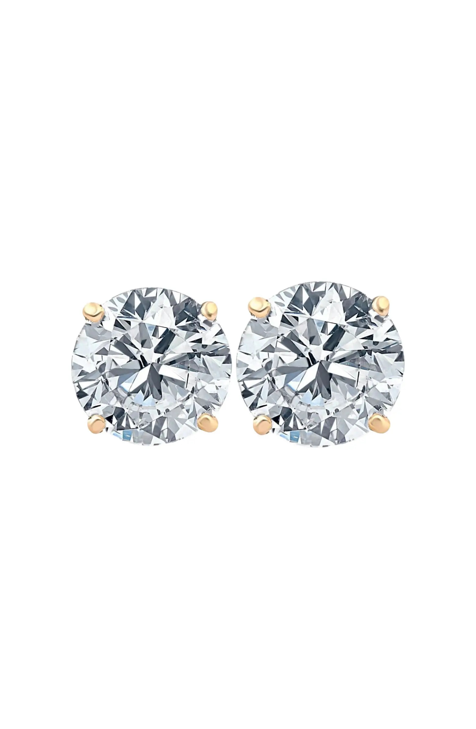 1 1/2ct Lab Grown Diamond Studs 14k Gold Earrings | Nordstrom
