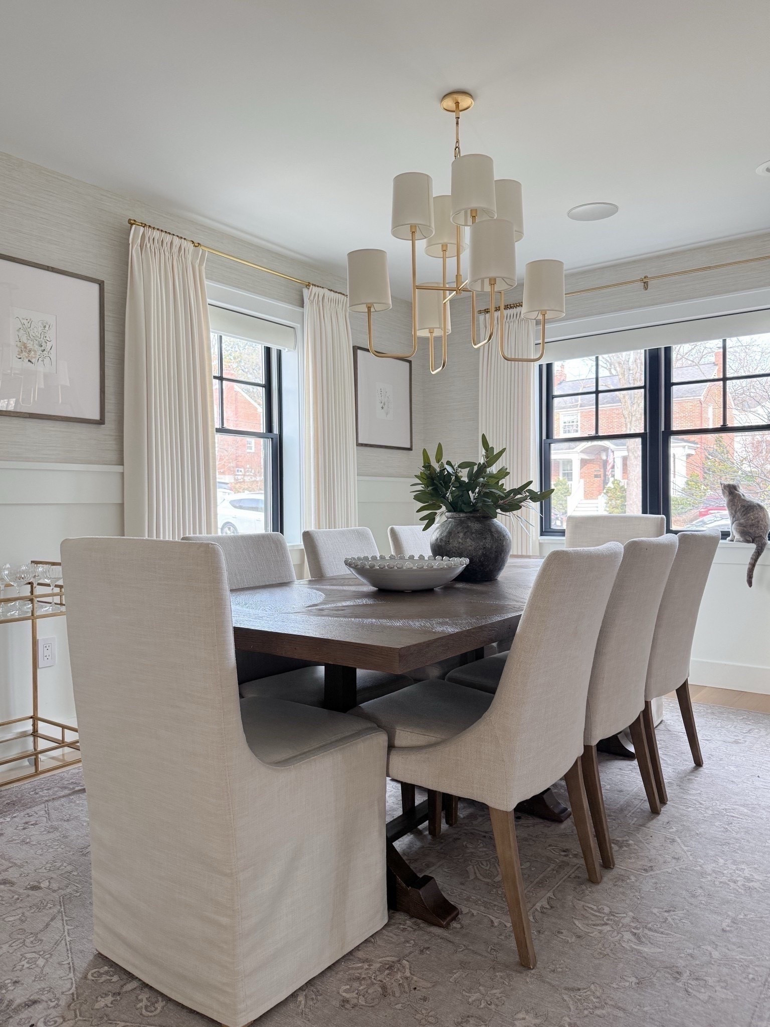 A classic neutral dining room is always the goal — timeless, warm, and easy to live with.

I love styling this space with simple, rustic touches like a textured vase with stems and a large bowl or tray that actually serves a purpose (hello, mail drop zone). Practical and beautiful is always the best combination.

Everything linked here for a curated, lived-in look.

#LTKdayinmylife #LTKmomlife #LTKHome