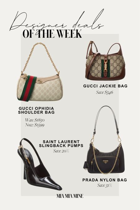 Designer sale picks
Gucci bags on sale
Saint Laurent pumps on sale
Prada nylon bag on sale 

#LTKitbag #LTKstyletip #LTKsalealert