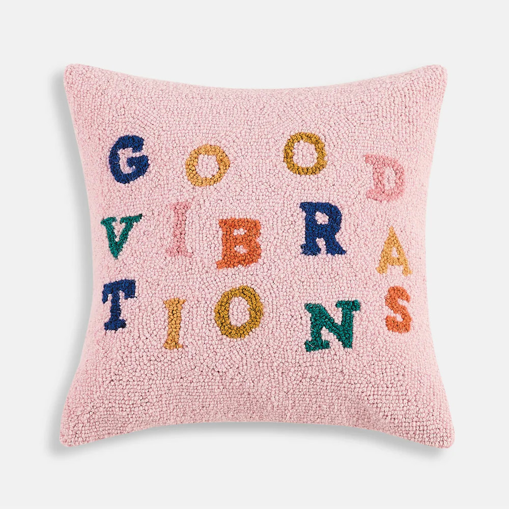 Colorful Vibrations Square Pillow| Dorm Essentials - Pink - Dormify | Dormify