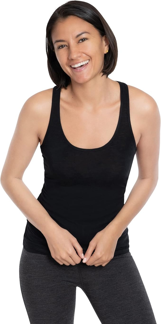 Women's Merino Wool Tank Top - Ultralight - Wicking Breathable Anti-Odor | Amazon (US)