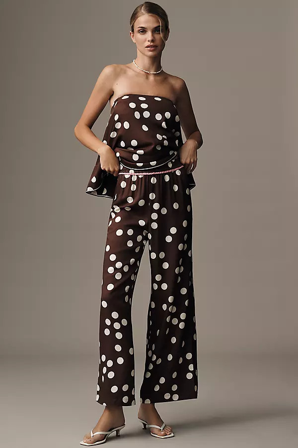 The Brooklin Printed Wide-Leg Pull-On Pants | Anthropologie (US)