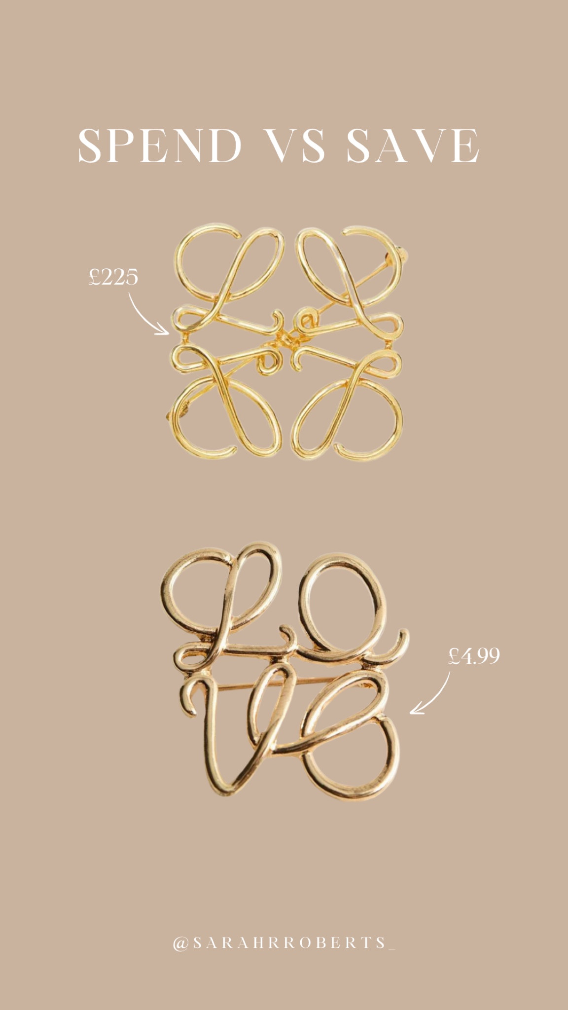 SPEND VS SAVE 💸

How good is this dupe of the Loewe  Brooch, and for less then a fiver!

#LTKautumn #LTKuk #LTKluxury