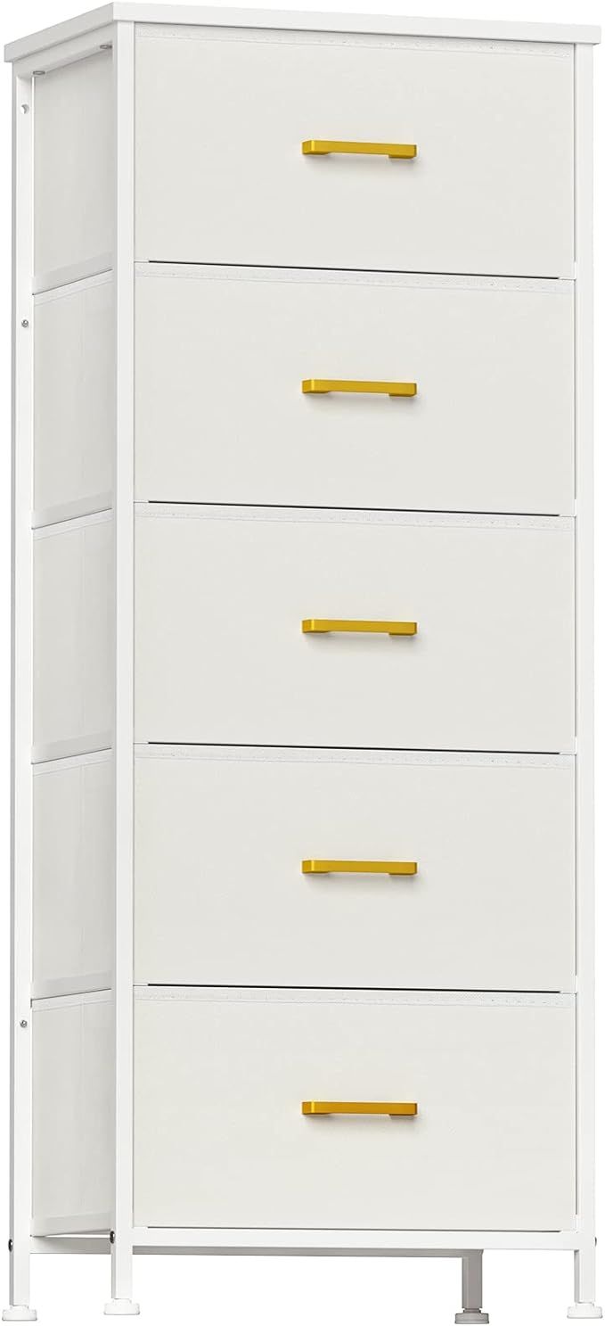 YILQQPER Dresser for Bedroom with 5 Drawers, Tall Storage Tower for Closet, Living Room, Nursery,... | Amazon (US)