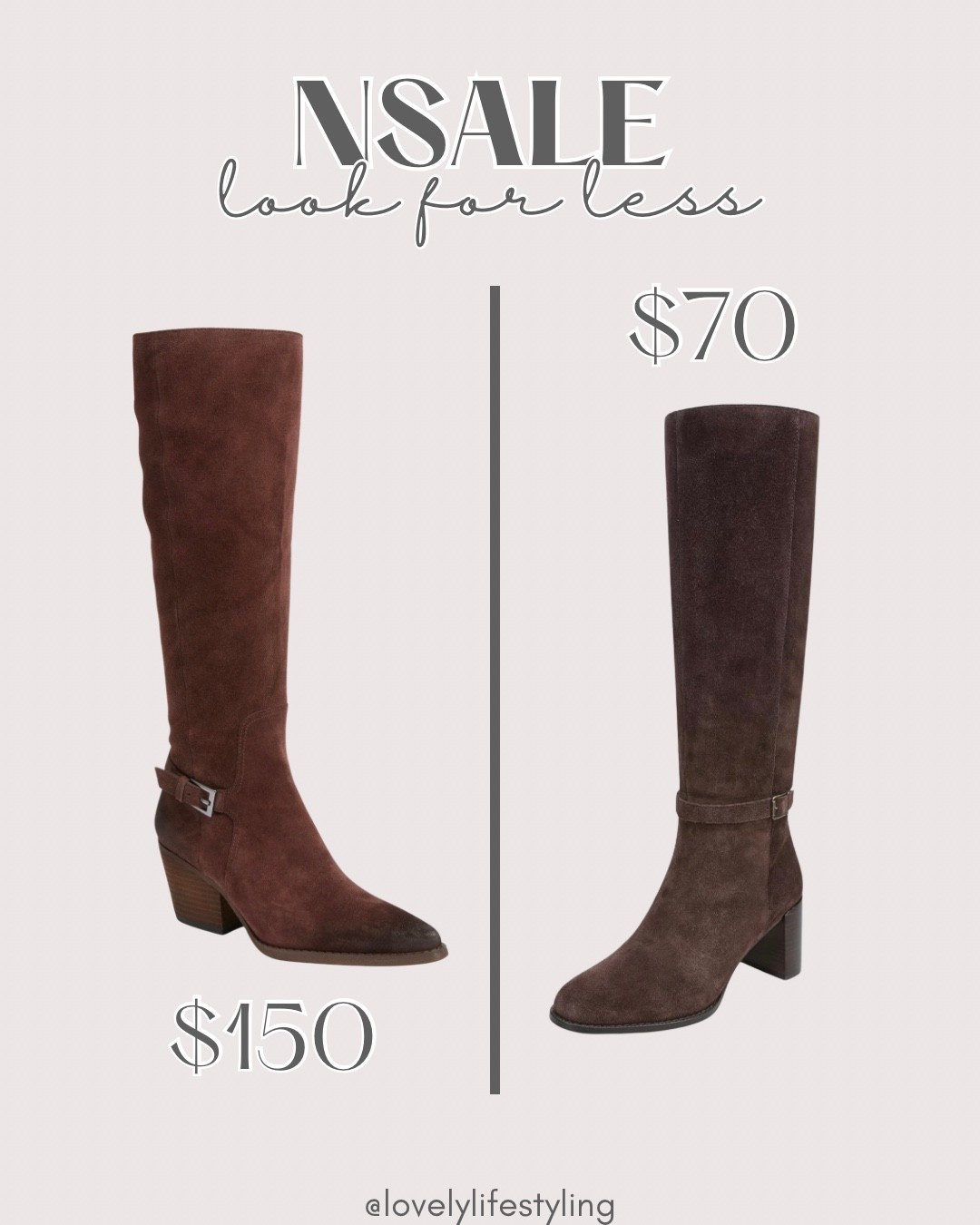 NSALE look for less tall brown suede boots for fall

#LTKSaleAlert #LTKSeasonal #LTKOver40
