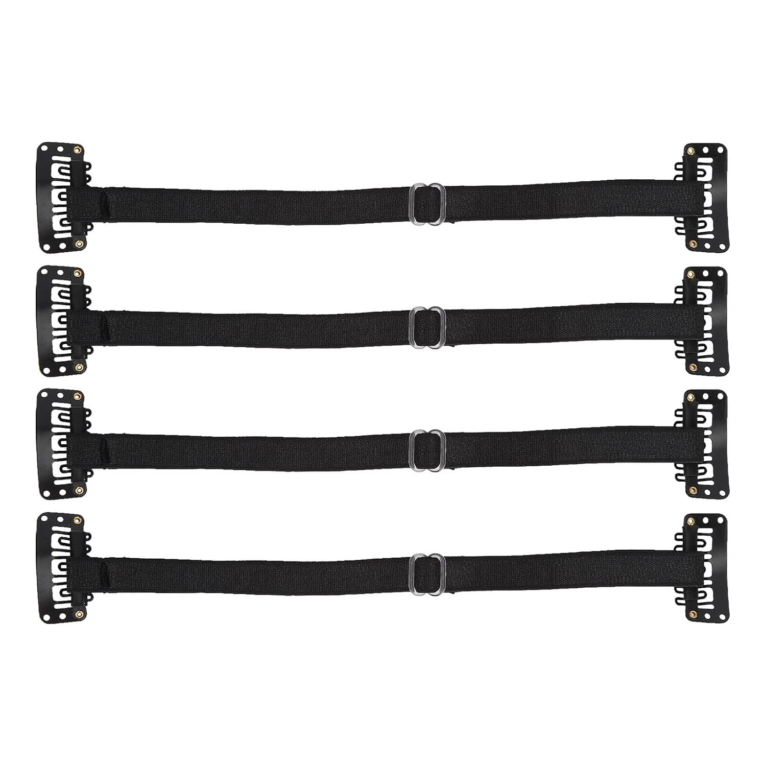 4Pcs Facelift Bands with Clips, Adjustable Elastic Instant Face Band, Invisible Hairpin Face Stretching Lifting Strap, Face Slimming Band, Wrinkles Remove Belt for Face | Amazon (US)