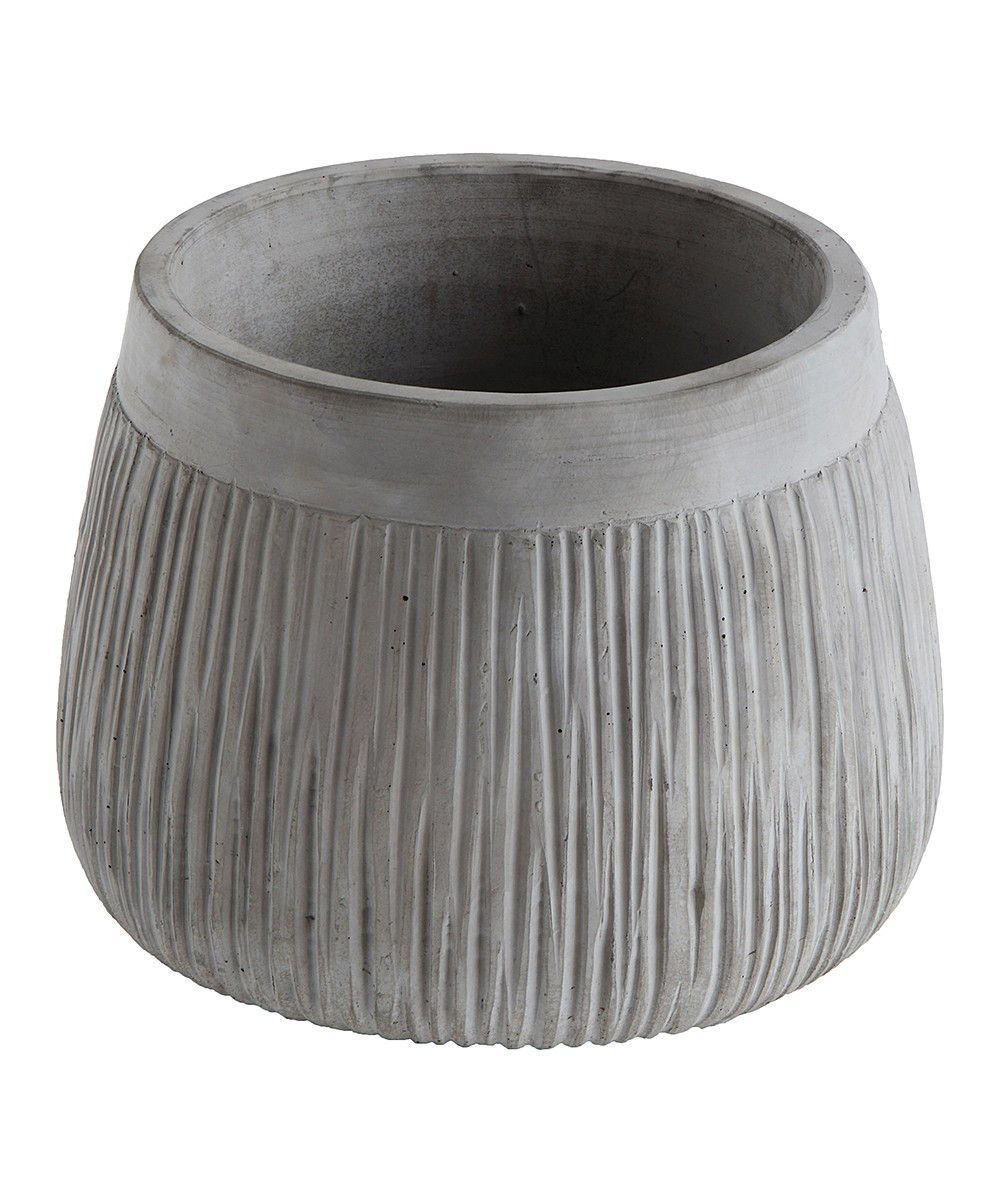 Grooved Cement Planter | Zulily