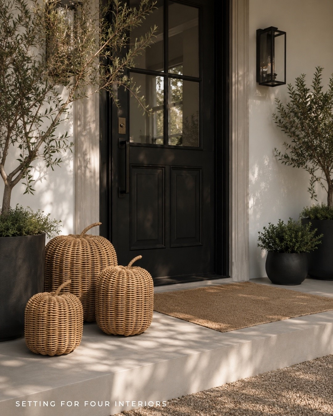 Elevated neutral Halloween porch decor and woven pumpkins! Neutral aesthetic, moody, earthy, autumn, fal, wicker, rattan, beige, Halloween, exterior decor, swivel kitchen counter stool, plaid, wall sconce, exterior light, wood,,, brown, black, pillow, Amazon home, Pottery Barn style, Restoration Hardware, Arhaus style

#LTKfall #LTKhome #LTKsale
