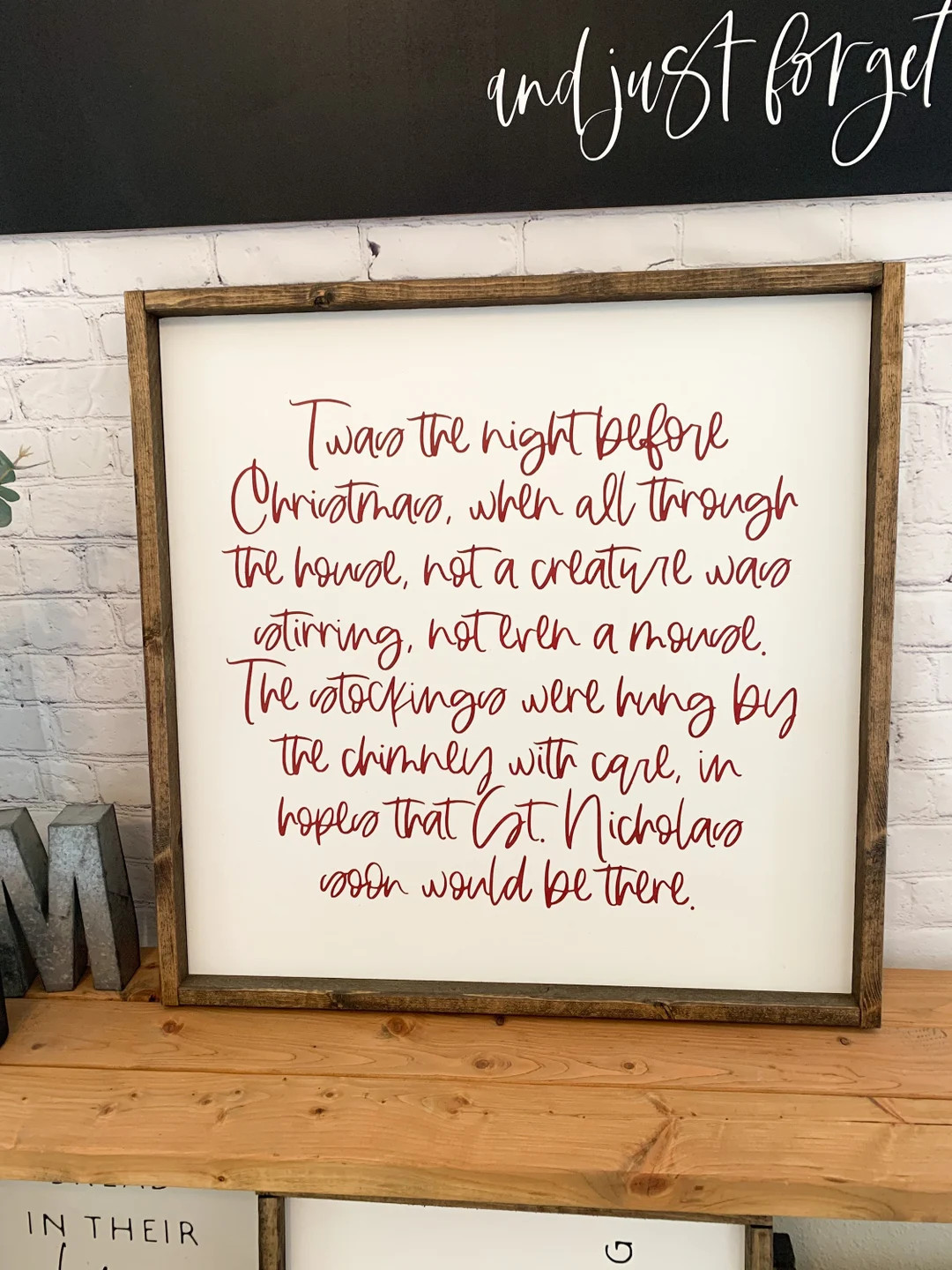Twas the Night Before Christmas | Framed Wood Sign - Etsy | Etsy (US)