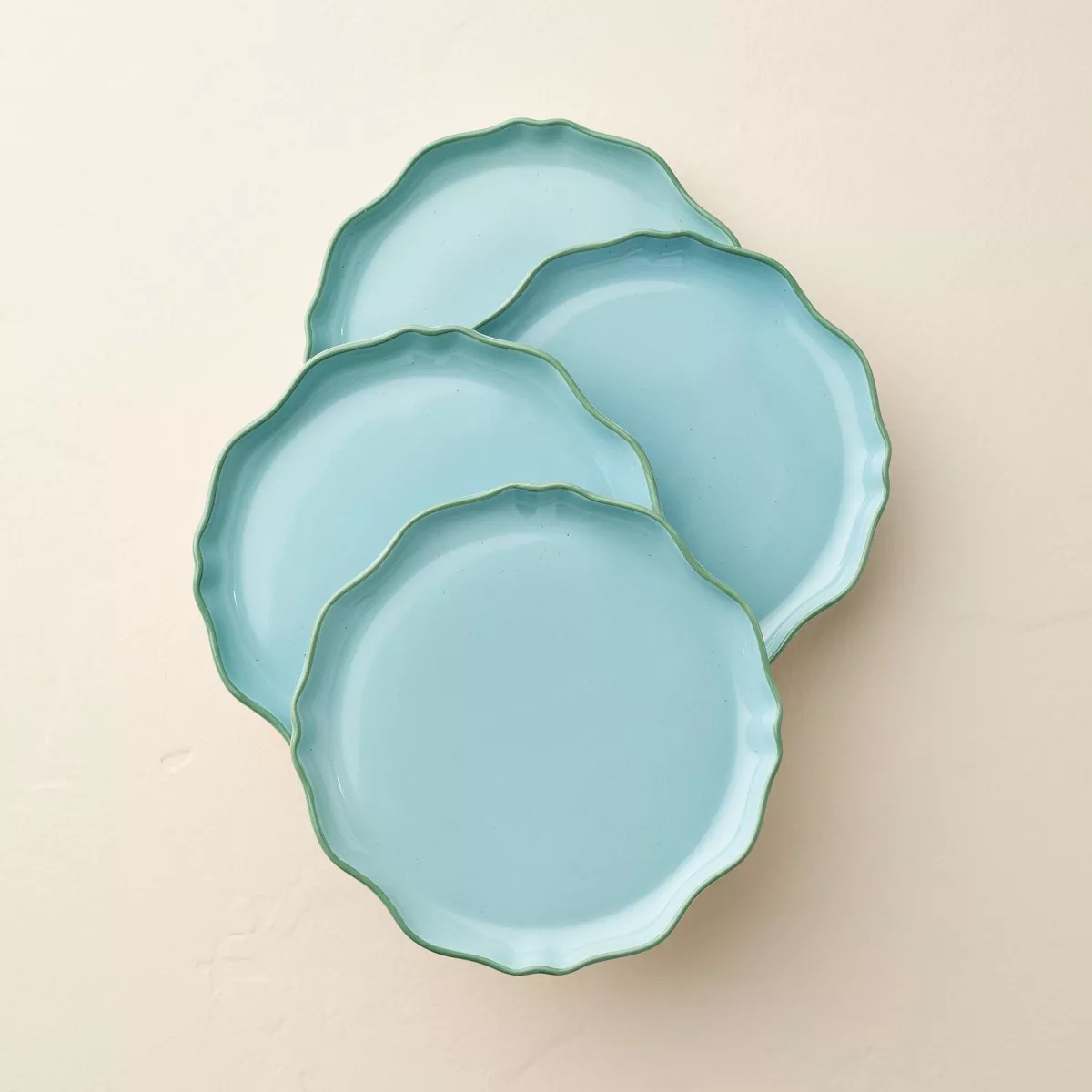 4pk 6.5" Irregular Edge Recycled Ceramic Appetizer Plates - Hearth & Hand™ with Magnolia | Target