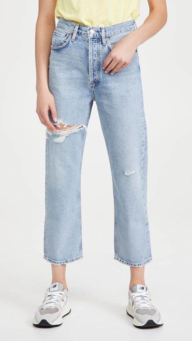 90's Crop Mid Rise Loose Straight Jeans | Shopbop