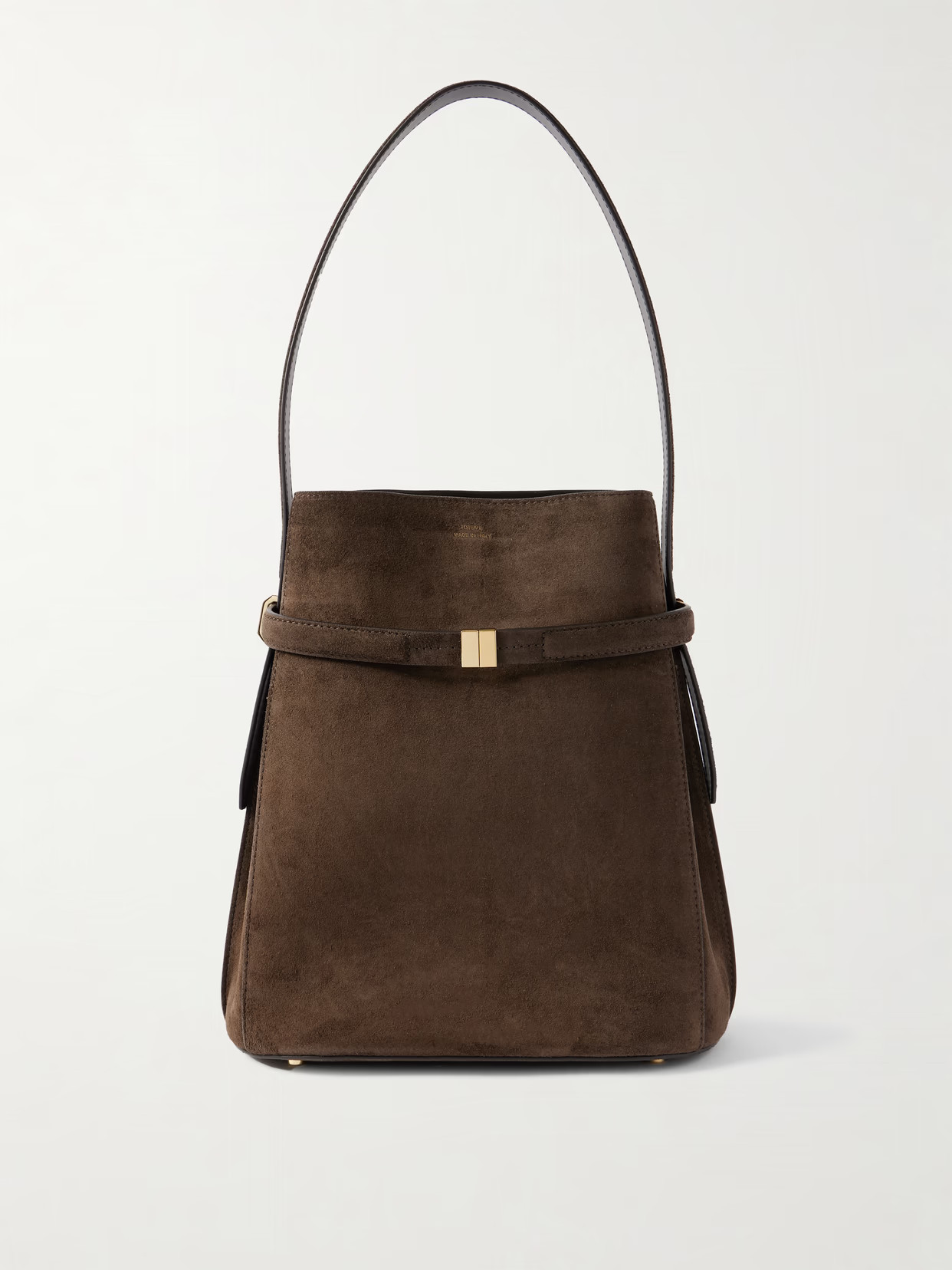 TOTEME - Belted Suede Tote - Brown | NET-A-PORTER (US)