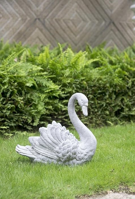 16.5x9x15.5" Transitional Lightweight Elegant Gray Swan Flower Planter with Wings, Bird Figurine ... | Amazon (US)