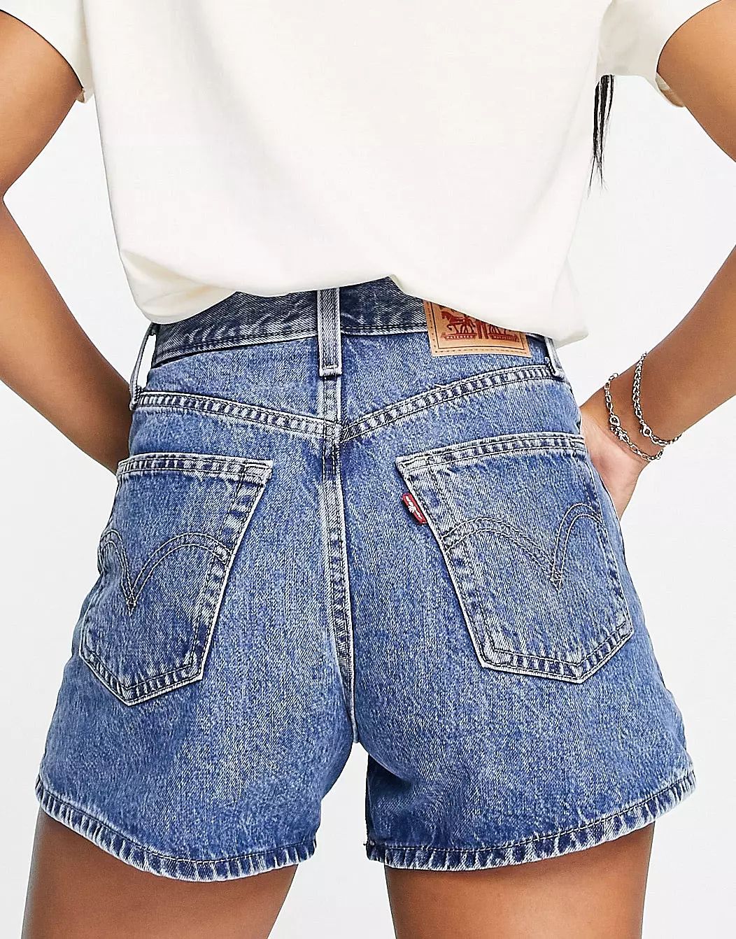 Levi's high waisted mom short in mid wash  | ASOS | ASOS (Global)