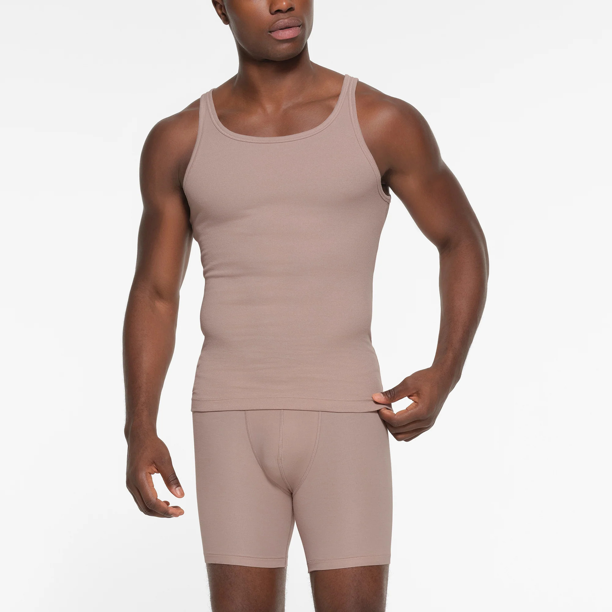 SKIMS Mens Rib Tank Top | Light Neutral | 4XL | SKIMS Cotton | SKIMS (US)