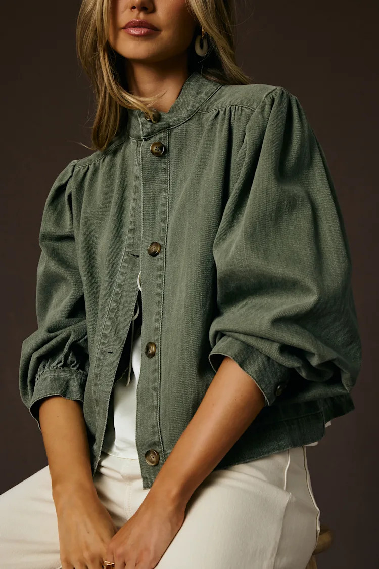 Fairfax Olive Green Button-Up Bomber Jacket | Lulus