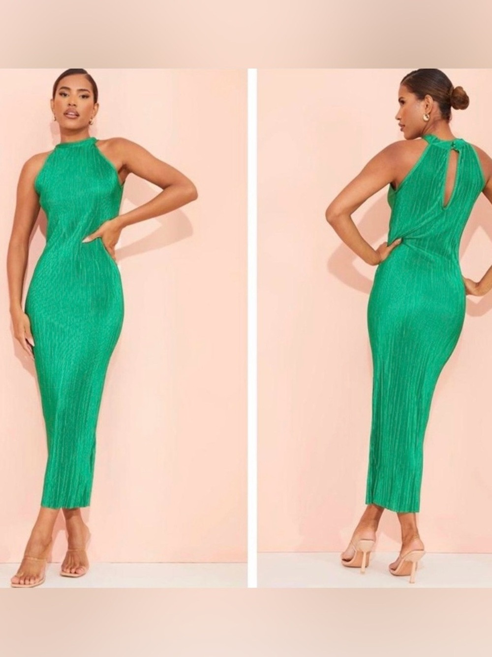 PrettyLittleThing Emerald Green Maxi Dress | Poshmark