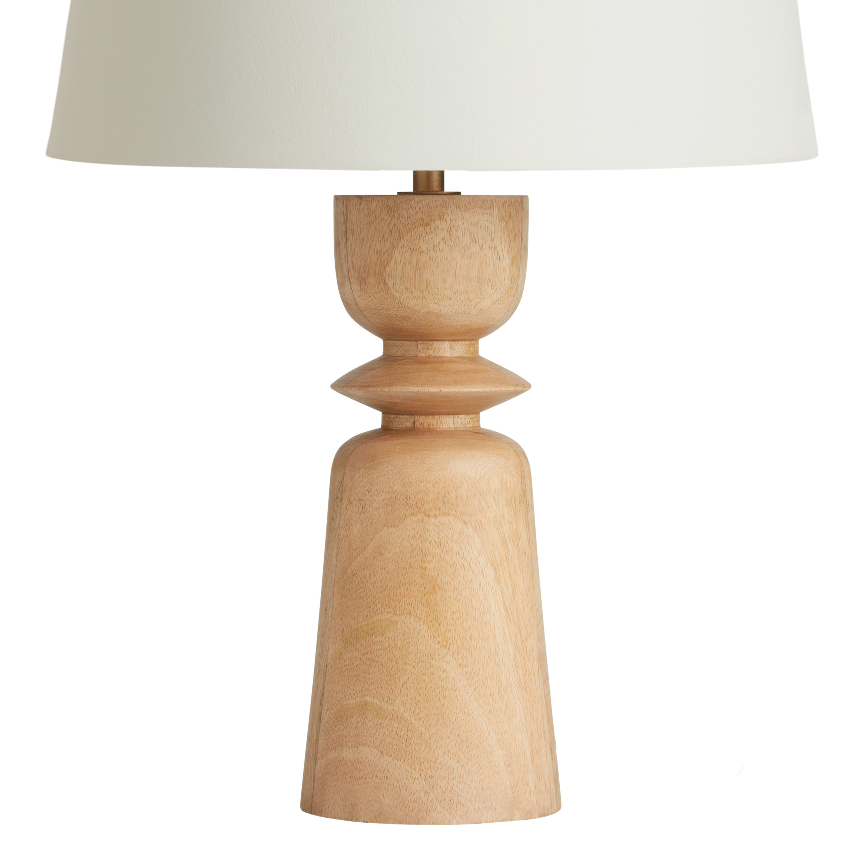 Asher Blonde Wood Sculptural Table Lamp Base | World Market