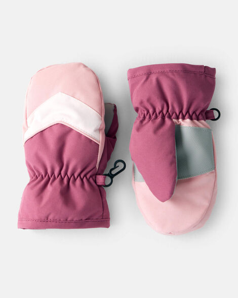 Toddler Girl Ski Mitten - Pink/Burgundy | Carter's Inc