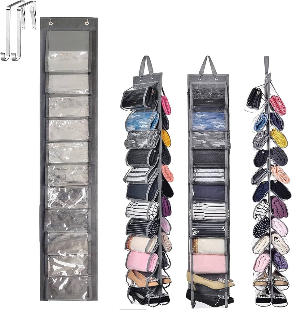 Leggings Storage Organizer-Space Saving Clothes Closets Roll Holder, Hanging Organizer Storage Wi... | Amazon (US)