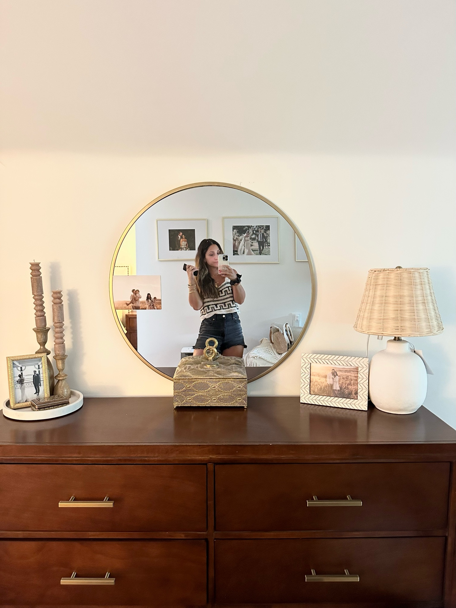 Target home and refresh for fall. New ceramic wicker lamp from studio McGee. Gold round mirror 

#LTKhome #LTKfindsunder50