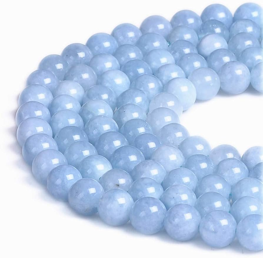 Natural Gemstone Loose Beads Smooth Round Approxi 15 inch DIY Bracelet Necklace for Jewelry Makin... | Amazon (US)
