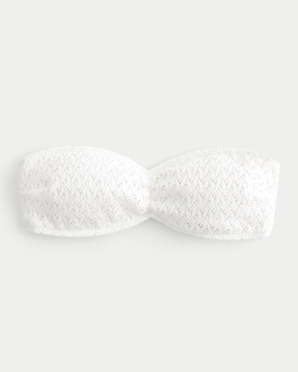 Crochet-Style Bandeau Bikini Top | Hollister (US)