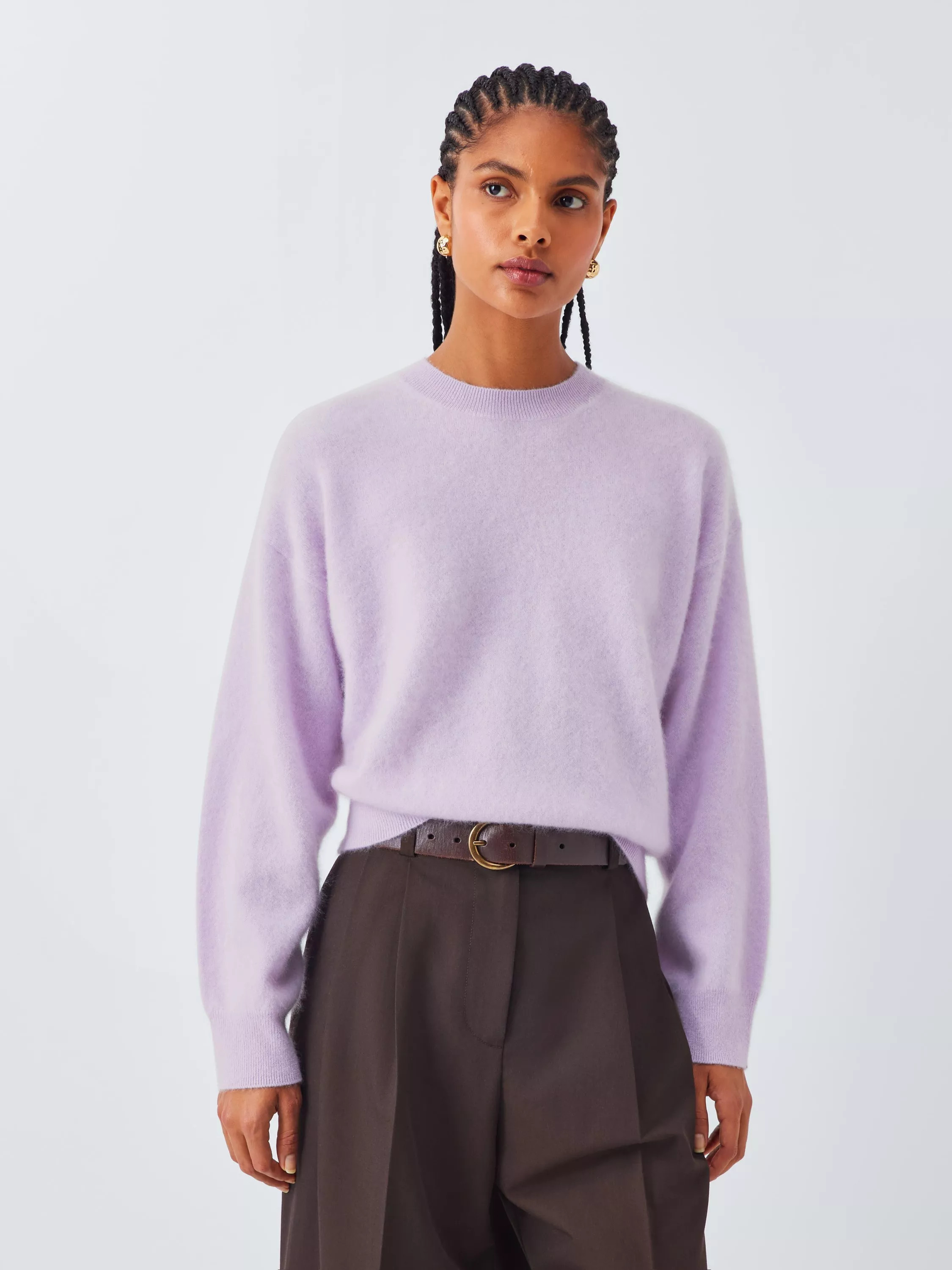 John Lewis Brushed Cashmere Crew Neck Jumper | John Lewis (UK)