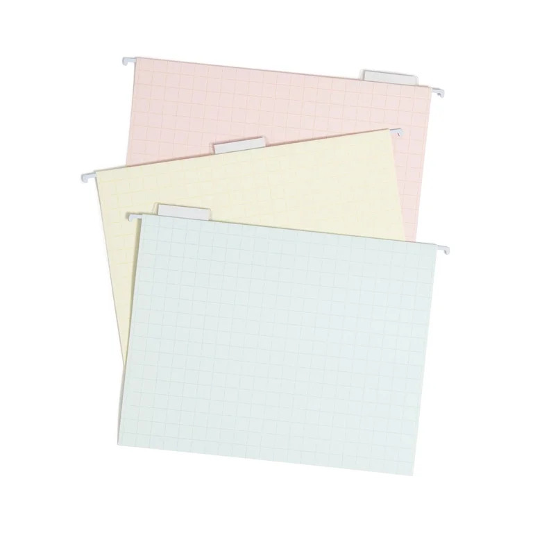 U Brands Fashion Hanging File Folders with Tabs, set of 12, Sunshine, Letter Size | Walmart (US)