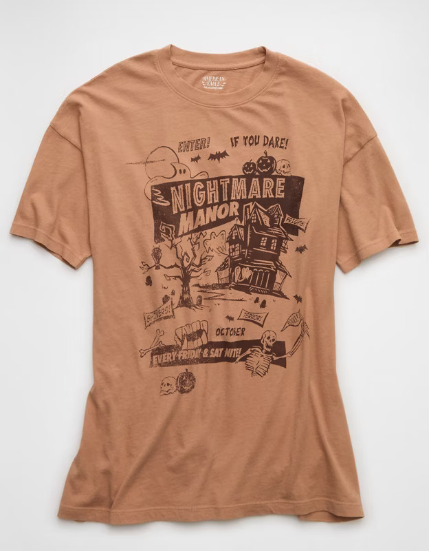 AE Oversized Halloween Graphic T-Shirt | American Eagle Outfitters (US & CA)