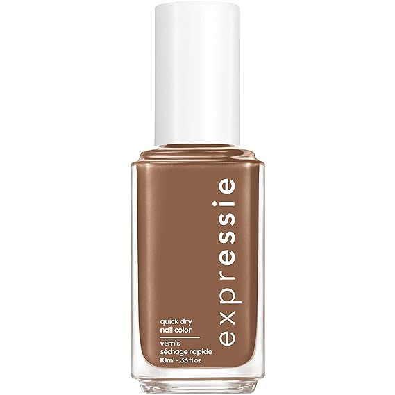 essie expressie Quick-Dry Vegan Nail Polish, Mid-Day Mocha, Cool Toned Soft Brown, 0.33 Ounce | Amazon (US)