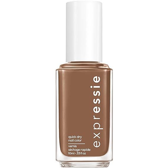 essie expressie Quick-Dry Vegan Nail Polish, Mid-Day Mocha, Cool Toned Soft Brown, 0.33 Ounce | Amazon (US)