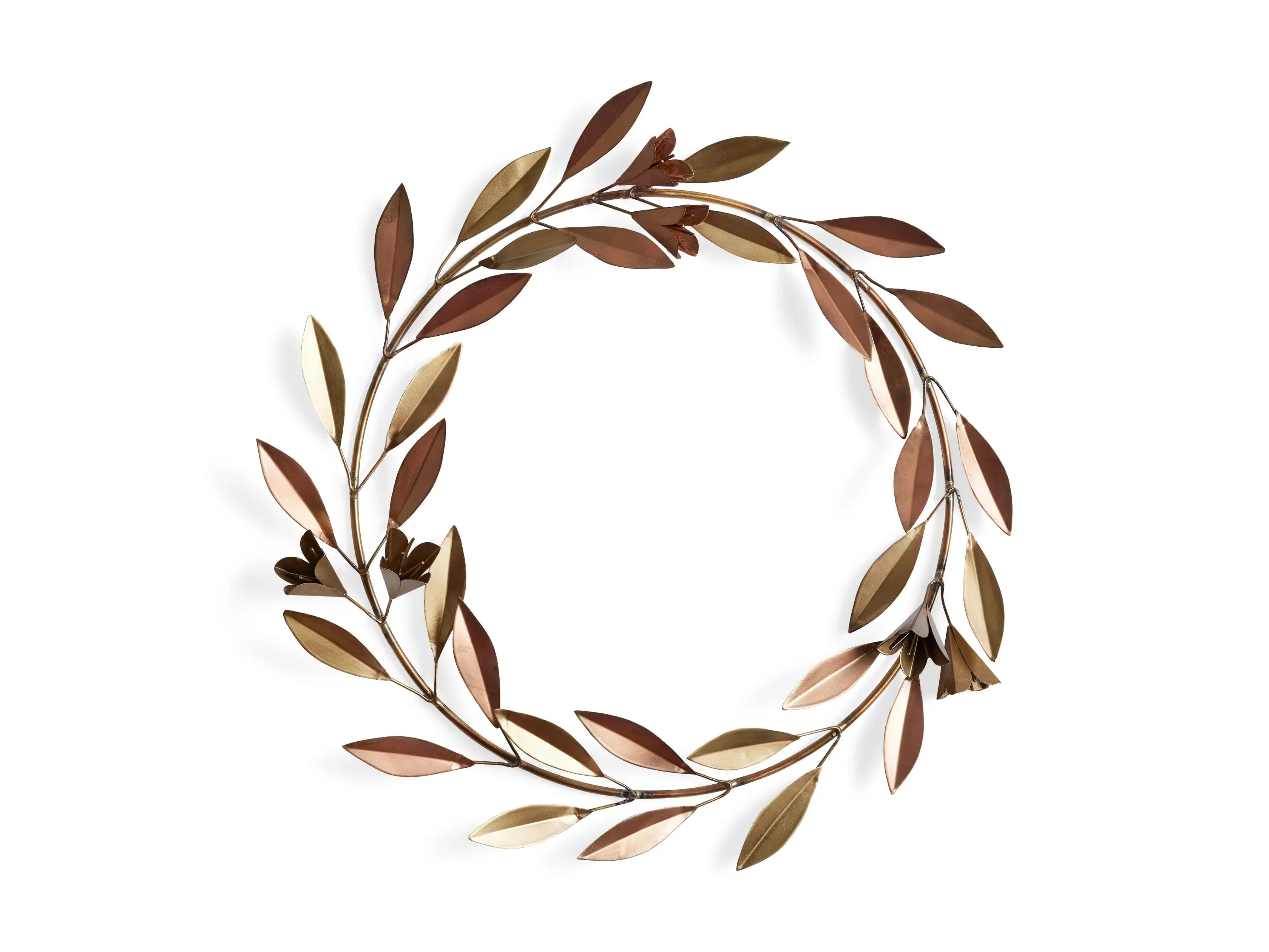 Distressed Brass Copper Wreath | Arhaus