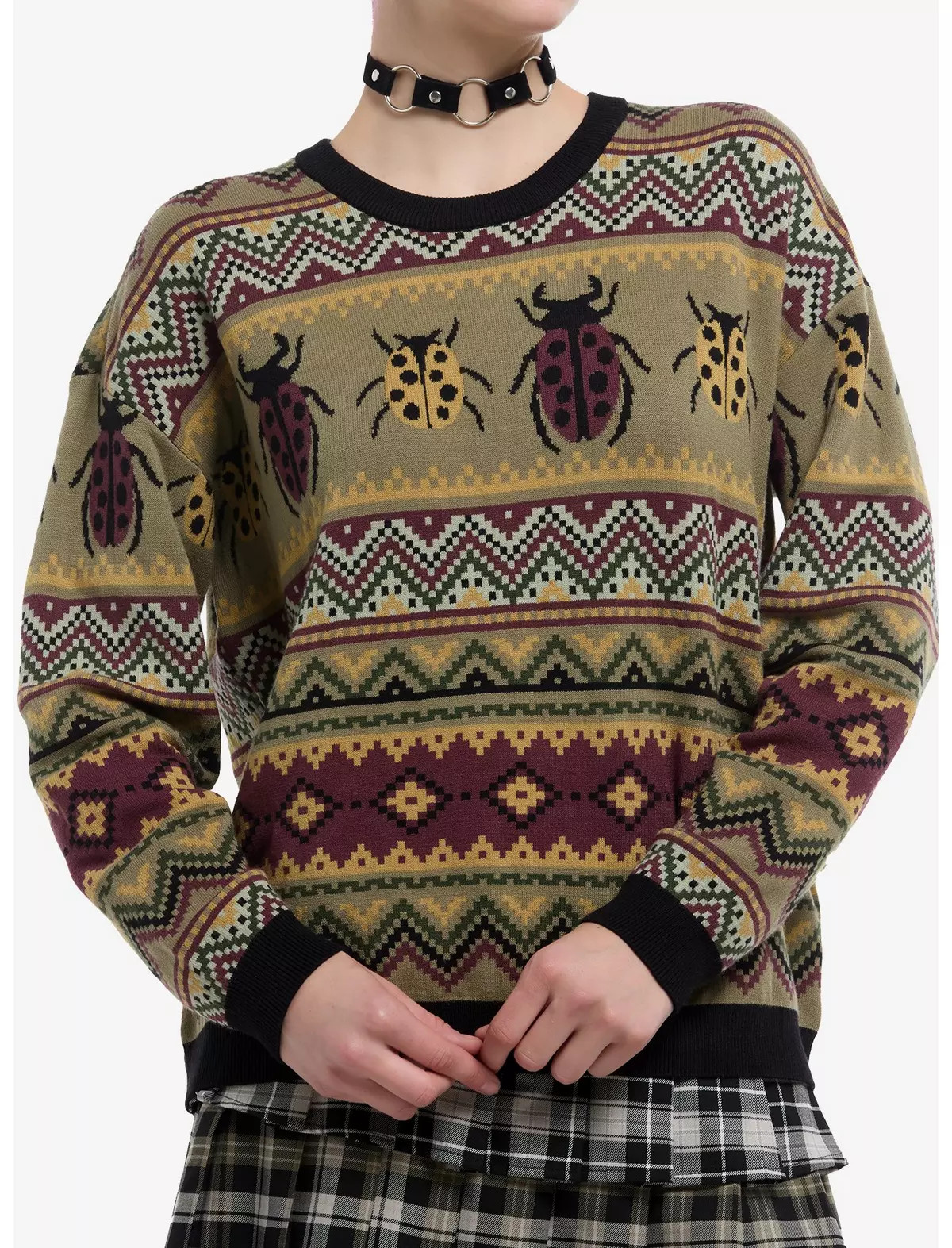 Thorn & Fable Bugs Grandpa Knit Girls Sweater | Hot Topic | Hot Topic