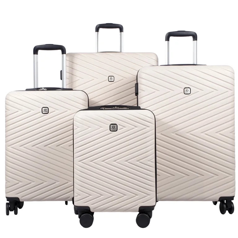 Travelhouse 4 Piece Hardshell Luggage Set Hardside Lightweight Suitcase with TSA Lock Spinner Whe... | Walmart (US)
