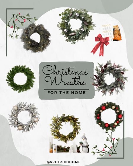 I rounded up a few of my favorite Christmas wreaths! Some have battery operated lights and some are unlit. I also included bows and fairy lights if you want to add those to existing wreaths! #christmasdecor #wreaths #holidaydecor #bows #fairylights

#LTKSeasonal #LTKHoliday #LTKhome