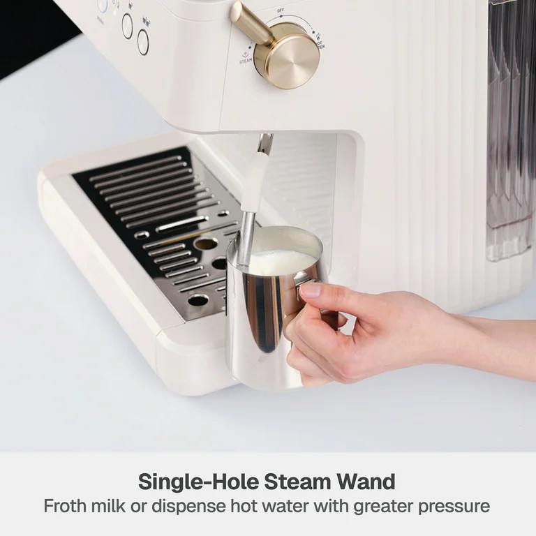 Thyme & Table Barista Grade Espresso Machine, Sand White | Walmart (US)