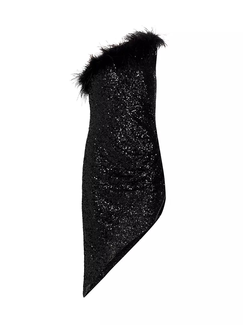 Kieran Sequined One-Shoulder Asymmetric Midi-Dress | Saks Fifth Avenue