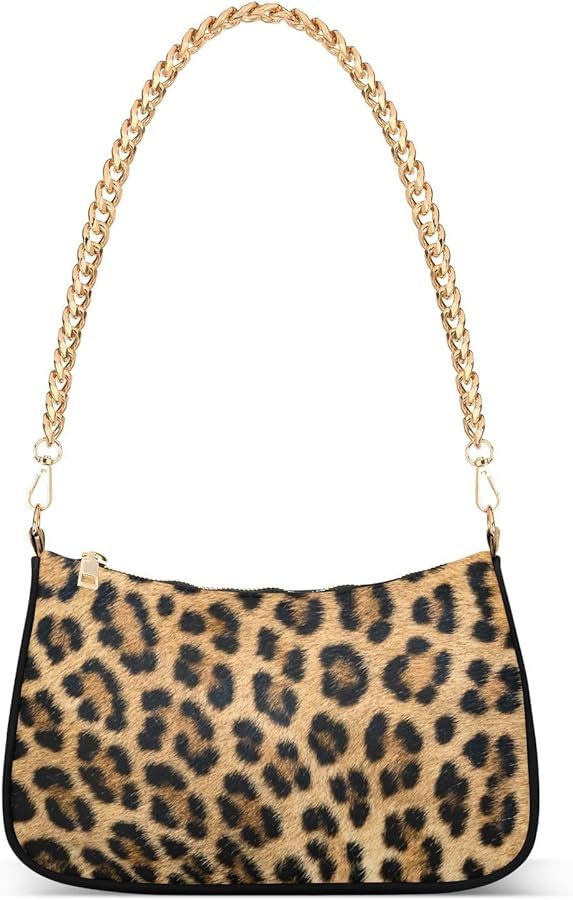 Shoulder Bag for Women Hobo Tote Handbag Gold Chain Crossbody Bag with Zipper Clutch Purse Handba... | Amazon (US)