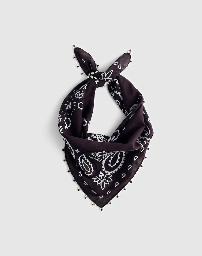 Beaded Bandana in Cotton Blend | Madewell